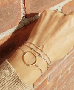 Mini triangle gold bracelets