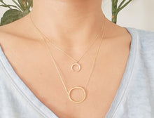Load image into Gallery viewer, Crescent necklace / Oval shaped necklace
