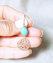 Load image into Gallery viewer, Special Design symbol turquoise earring
