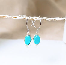 Load image into Gallery viewer, Blue Turquoise dangle earring
