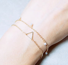 Load image into Gallery viewer, Mini triangle gold bracelets
