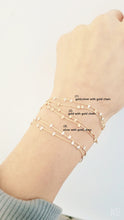 Load image into Gallery viewer, Two tone delicate gold chain bracelet
