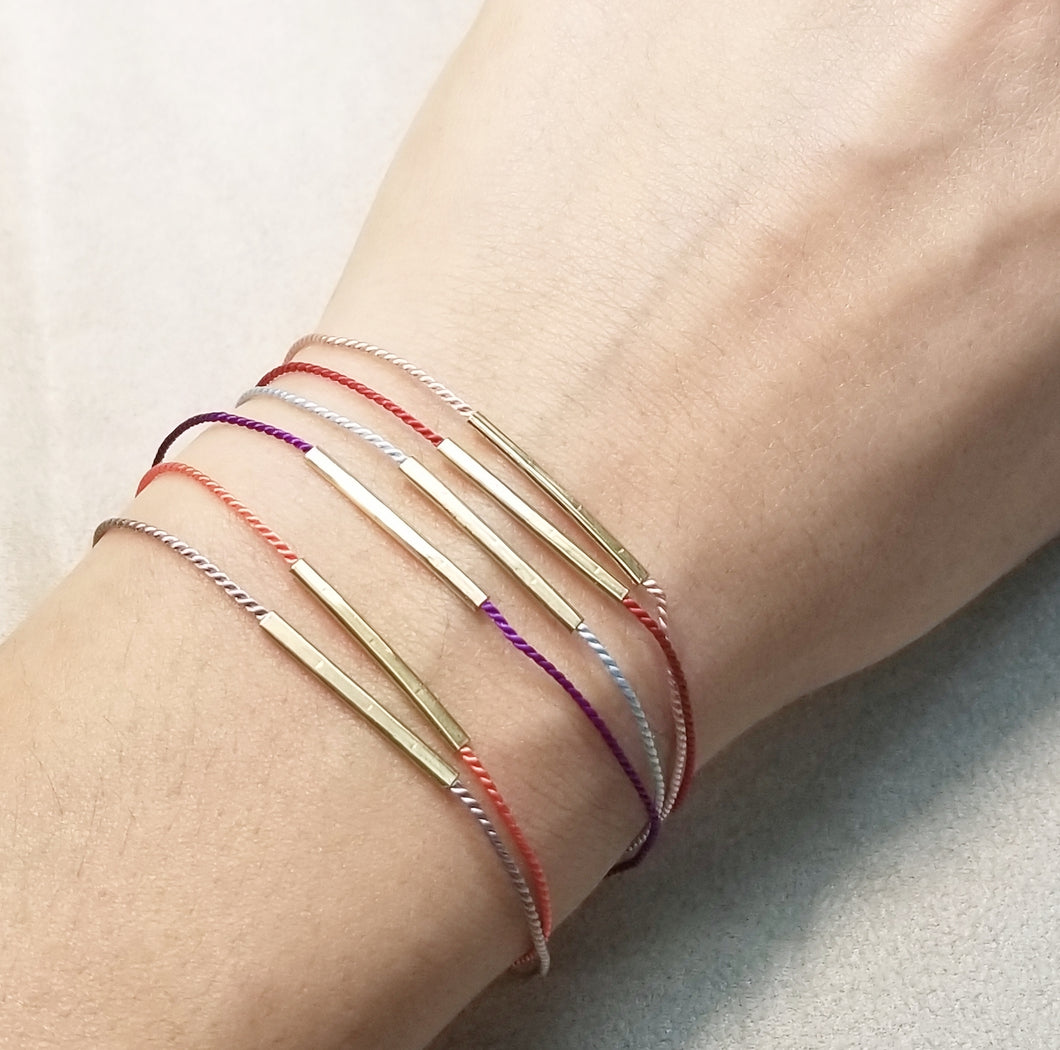 Silk cord bracelets