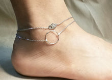 Load image into Gallery viewer, Hamsa anklets / Circle shape anklet
