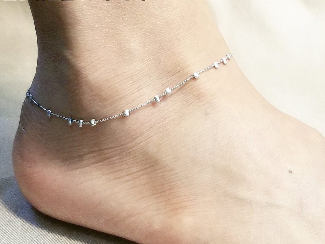 Mini metal bead unique anklets
