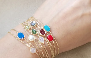 Gemstone gold bracelets