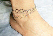 Load image into Gallery viewer, Infinity two tone anklet
