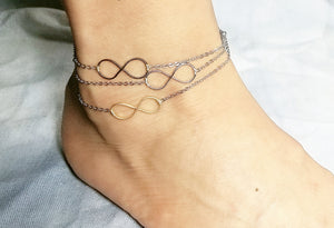 Infinity two tone anklet