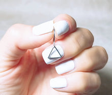 Load image into Gallery viewer, Minimalist triangle earring
