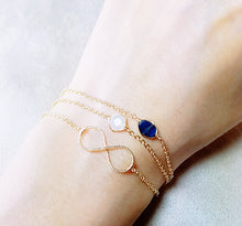 Load image into Gallery viewer, Infinity minimalist gold bracelet
