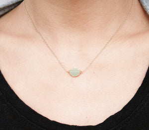 Green aventurine Gem stone necklace