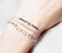 Load image into Gallery viewer, Mini square metal bead bracelet
