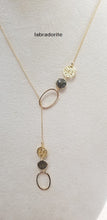 Load image into Gallery viewer, Amethyst gem stone lariat / Mini bead long necklace
