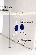 Load image into Gallery viewer, Lapis lazuli minimalist earring
