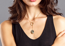 Load image into Gallery viewer, Labradorite lariat necklace
