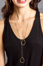 Load image into Gallery viewer, Tear drop lariat necklace
